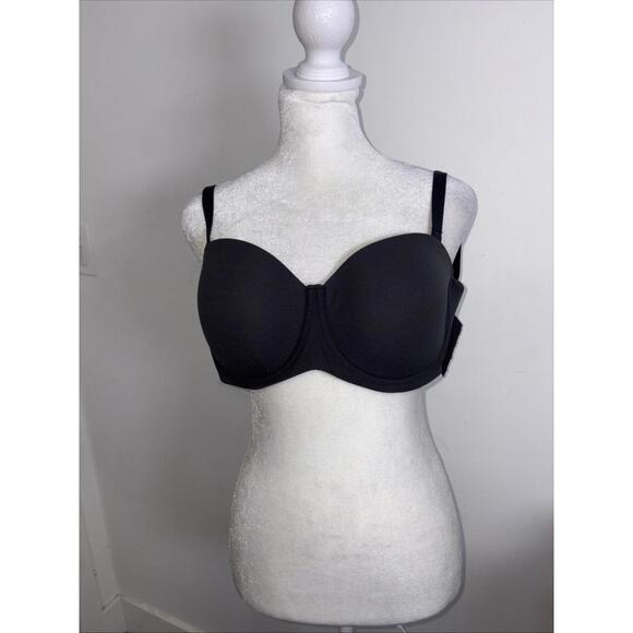 NEW Skims Fits Everybody Underwired T-Shirt Demi Bra Black Size 32DDD NWT - Picture 1 of 7